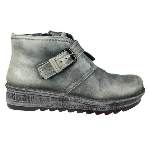 NAOT Women’s Calzado Green Distressed Ankle Boot Size 38 US 7 - Picture 1 of 10